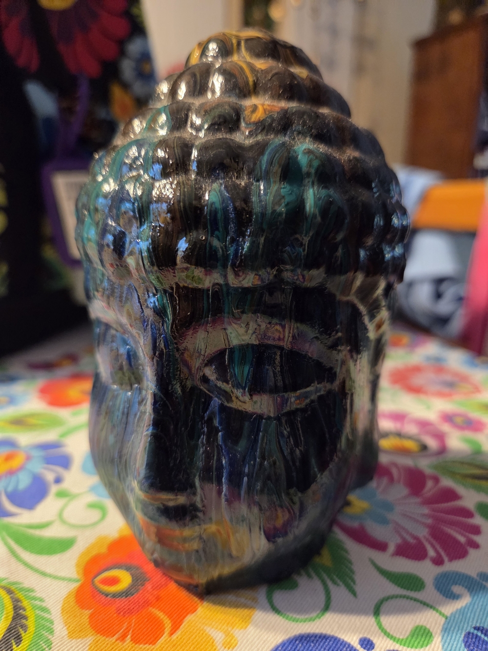 Glazed Ceramic Buddha Head